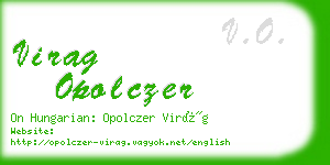 virag opolczer business card